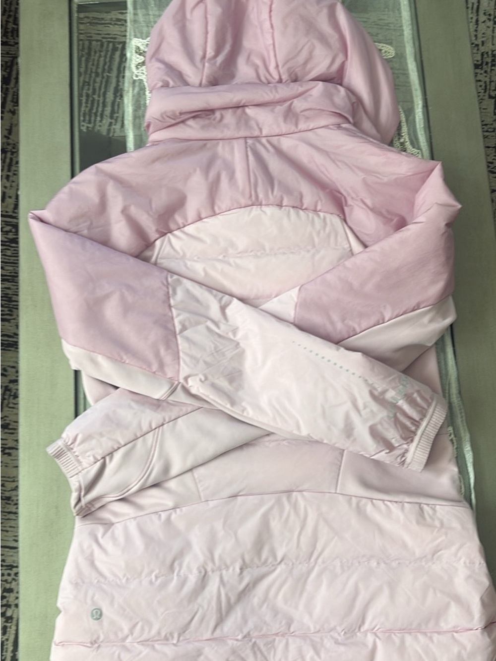 Light Pink Women's Insulated Hooded Jacket - Picture 7 of 7